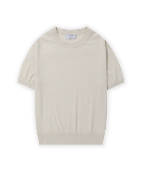 MANNERGRAM（マナーグラム）の「[ゼニア イタリア輸入原糸] Zegna YARN ラウンドニット_ゼニア サマーウール100 - 4色（ニット/セーター・メンズ・ネイビー/ライトブルー/ブラック・LARGE/MEDIUM/X-LARGE）」の6枚目の写真