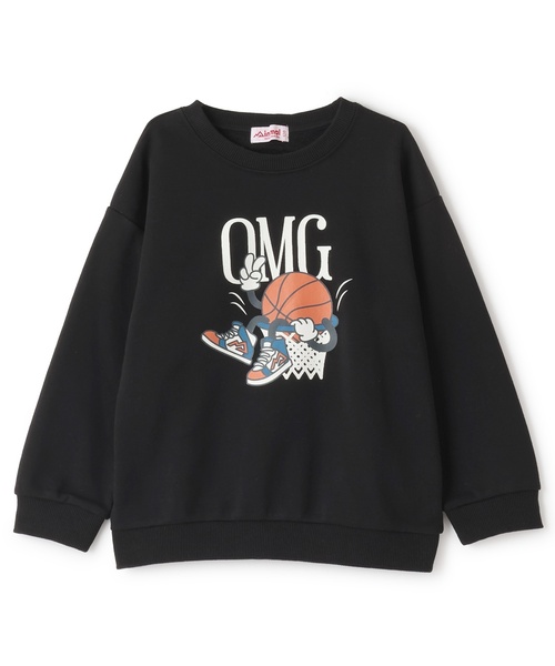minimal(ミニマル)の「OMGプリントプルオーバー(スウェット・キッズ・ブルーグリーン/ブラック/オフホワイト/マジェンタ・100cm/110cm/140cm/130cm/120cm/90cm)」の6枚目の写真