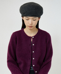 HOWUS（ホワス）の「STRAP WOOL BERET (CHARCOAL)（ハンチング/ベレー帽）」