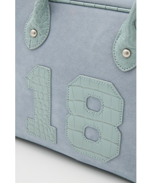 LAGUA GEM（ラグアジェム）の「CROCO POINT NUMBER バッグ（ショルダーバッグ・レディース・ブラック/ライトブルー・FREE）」の12枚目の写真