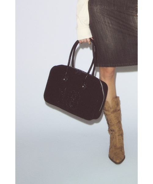 LAGUA GEM（ラグアジェム）の「CROCO POINT NUMBER バッグ（ショルダーバッグ・レディース・ブラック/ライトブルー・FREE）」の16枚目の写真