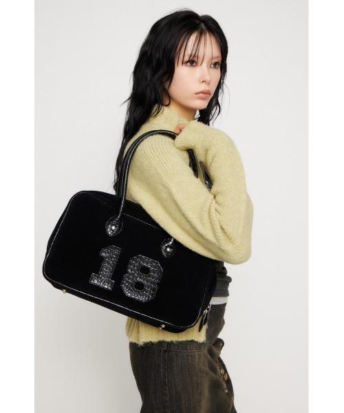 LAGUA GEM（ラグアジェム）の「CROCO POINT NUMBER バッグ（ショルダーバッグ・レディース・ブラック/ライトブルー・FREE）」の20枚目の写真