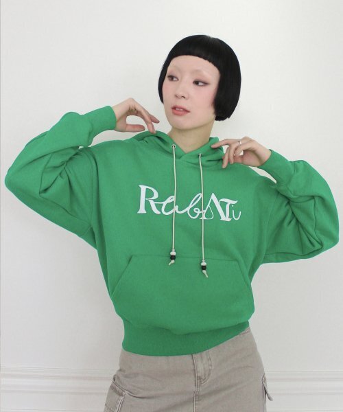 RUBATI(ルバティ)の「Lettering Logo HOOD (GREEN)(パーカー・レディース・その他・FREE)」の6枚目の写真