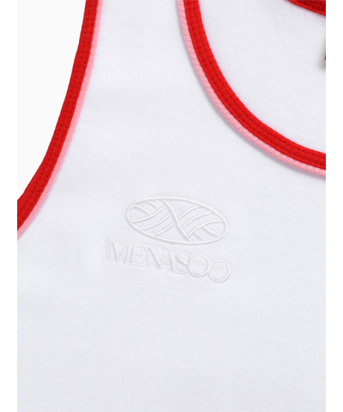 MENASOO(ミナス)の「DOUBLE COLOR COVER COTTON SLEEVE_WHITE(Tシャツ/カットソー・レディース・ホワイト・F)」の5枚目の写真