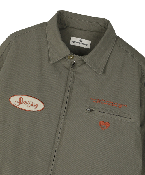 SUNDAY FRUIT MARKET（サンデーフルーツマーケット）の「MARKET VINTAGE WORK JACKET KHAKI（デニムジャケット・メンズ・その他・SMALL/MEDIUM/LARGE）」の3枚目の写真