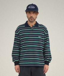 WMC（ダブリューエムシー）の「ストライプカラーラグビーTシャツ_NAVY（ポロシャツ）」