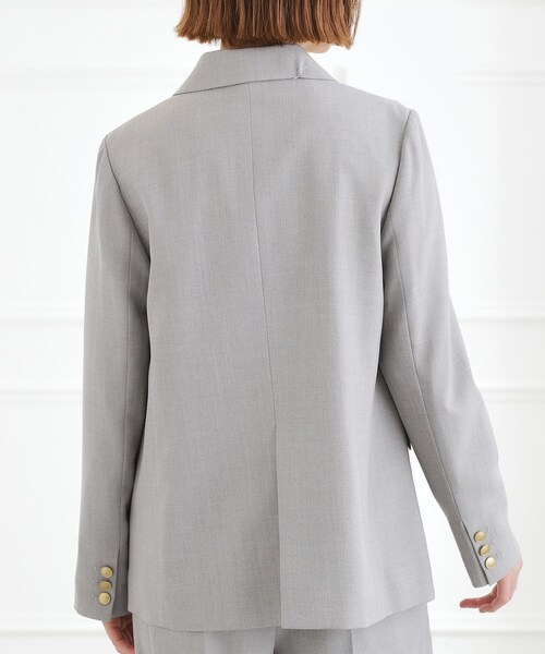 grove（グローブ）の「【マシンウォッシュ/防シワ】ダブルテーラードジャケット【着回しカセット】（テーラードジャケット・レディース・ネイビー/グレー・01/02/03/04/05）」の13枚目の写真