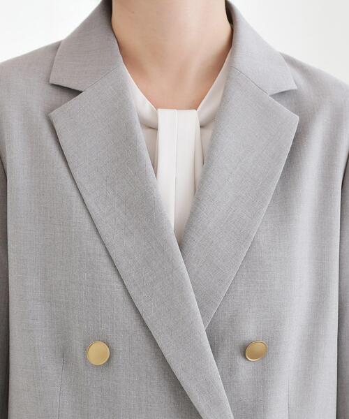 grove（グローブ）の「【マシンウォッシュ/防シワ】ダブルテーラードジャケット【着回しカセット】（テーラードジャケット・レディース・ネイビー/グレー・01/02/03/04/05）」の14枚目の写真