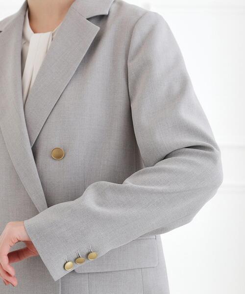 grove（グローブ）の「【マシンウォッシュ/防シワ】ダブルテーラードジャケット【着回しカセット】（テーラードジャケット・レディース・ネイビー/グレー・01/02/03/04/05）」の15枚目の写真