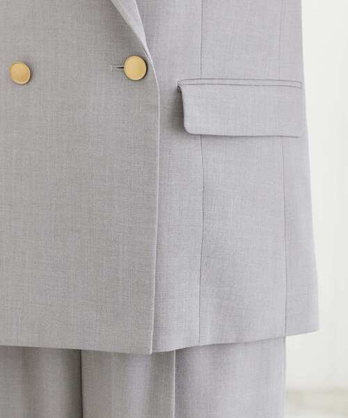 grove（グローブ）の「【マシンウォッシュ/防シワ】ダブルテーラードジャケット【着回しカセット】（テーラードジャケット・レディース・ネイビー/グレー・01/02/03/04/05）」の18枚目の写真