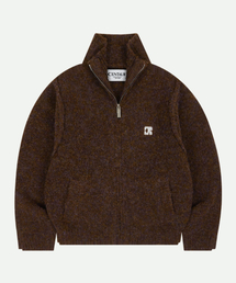 CENTAUR.KR（セントール）の「CENTAUR CALMING KNIT ZIP-UP_BROWN（カーディガン/ボレロ）」