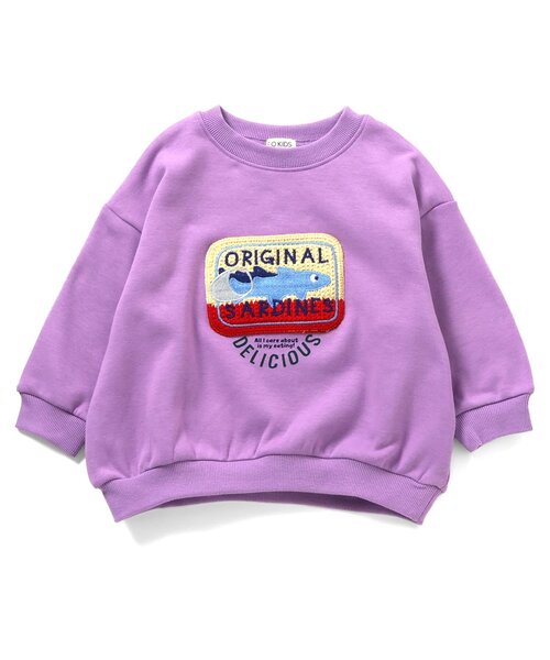 F.O.KIDS（エフオーキッズ）の「【裏シャギー】3柄モチーフトレーナー_ジュニア対応（スウェット・キッズ・パープル/ベージュ/ライム・100/140/130/120/110/90/80）」の3枚目の写真