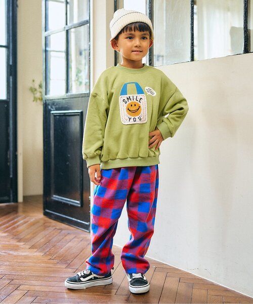 F.O.KIDS（エフオーキッズ）の「【裏シャギー】3柄モチーフトレーナー_ジュニア対応（スウェット・キッズ・パープル/ベージュ/ライム・100/140/130/120/110/90/80）」の10枚目の写真