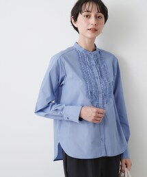 Dessin（デッサン）の「【着映え/洗える】フロントフリルネックブラウス（シャツ/ブラウス）」