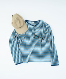 PAR ICI | ボーダー配色バインダー 長袖カットソー【BASIC COLOR】(Tシャツ/カットソー)