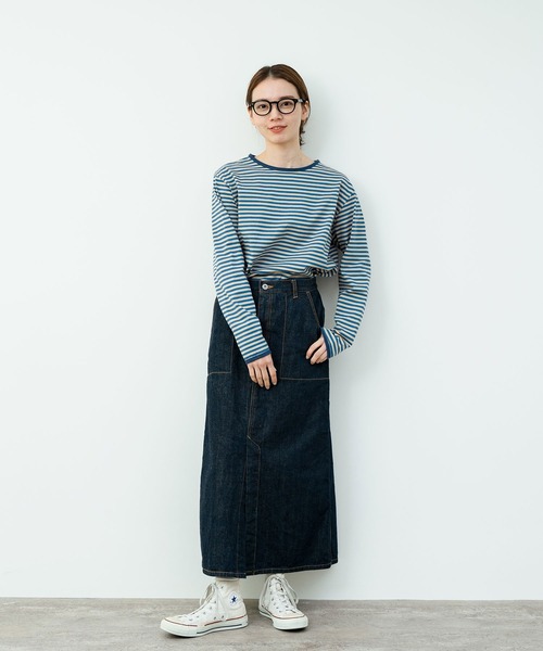 PAR ICI（パーリッシィ）の「ボーダー配色バインダー 長袖カットソー【BASIC COLOR】（Tシャツ/カットソー・レディース・ネイビー/レッド/ブルー・FREE）」の12枚目の写真