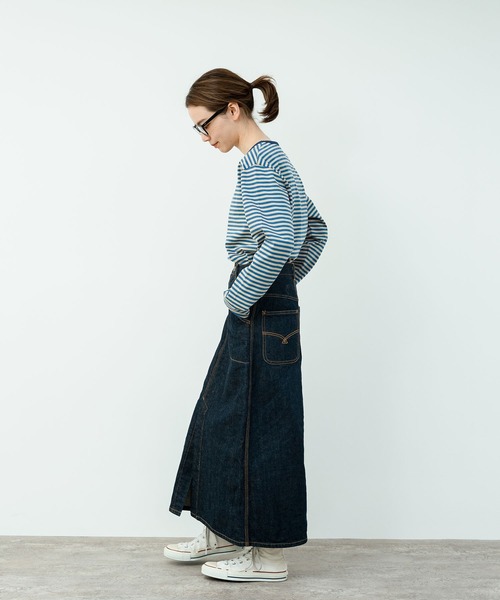 PAR ICI（パーリッシィ）の「ボーダー配色バインダー 長袖カットソー【BASIC COLOR】（Tシャツ/カットソー・レディース・ネイビー/レッド/ブルー・FREE）」の14枚目の写真