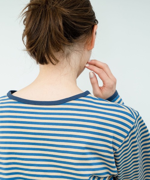 PAR ICI（パーリッシィ）の「ボーダー配色バインダー 長袖カットソー【BASIC COLOR】（Tシャツ/カットソー・レディース・ネイビー/レッド/ブルー・FREE）」の11枚目の写真