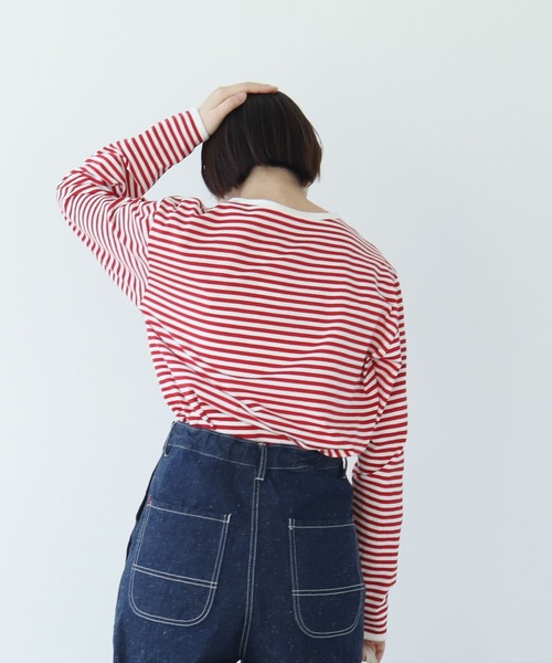 PAR ICI（パーリッシィ）の「ボーダー配色バインダー 長袖カットソー【BASIC COLOR】（Tシャツ/カットソー・レディース・ネイビー/レッド/ブルー・FREE）」の22枚目の写真