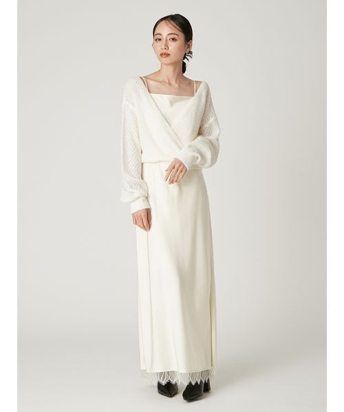 ポロカラーアンサンブルリブニットワンピース | フレイ アイディー