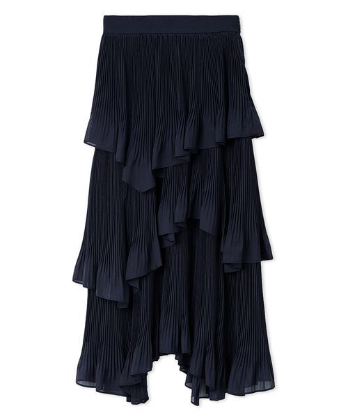 FRAY I.D（フレイアイディー）の「ランダムティアードシアープリーツスカート（スカート・レディース・クリーム/ネイビー/ホワイト・0/1）」の3枚目の写真