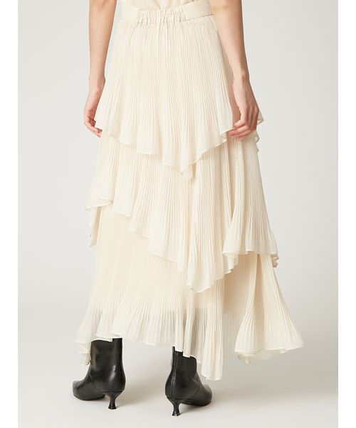 FRAY I.D（フレイアイディー）の「ランダムティアードシアープリーツスカート（スカート・レディース・クリーム/ネイビー/ホワイト・0/1）」の15枚目の写真