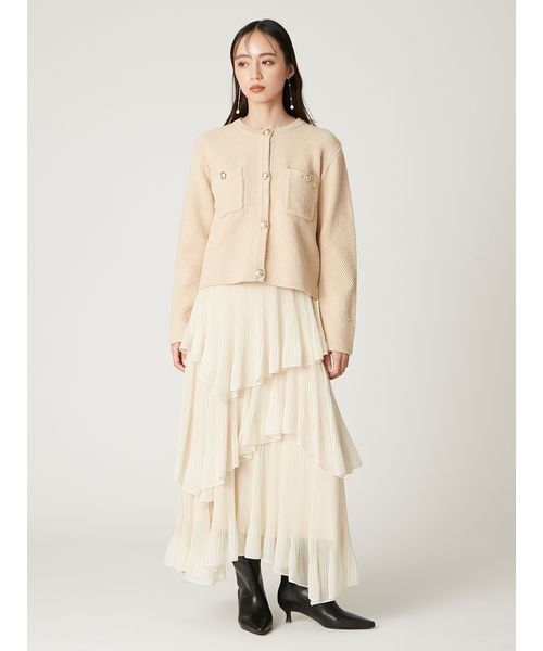 FRAY I.D（フレイアイディー）の「ランダムティアードシアープリーツスカート（スカート・レディース・クリーム/ネイビー/ホワイト・0/1）」の11枚目の写真