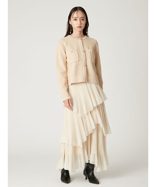 FRAY I.D（フレイアイディー）の「ランダムティアードシアープリーツスカート（スカート・レディース・クリーム/ネイビー/ホワイト・0/1）」の12枚目の写真