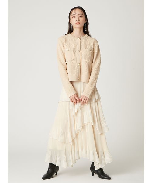 FRAY I.D（フレイアイディー）の「ランダムティアードシアープリーツスカート（スカート・レディース・クリーム/ネイビー/ホワイト・0/1）」の13枚目の写真