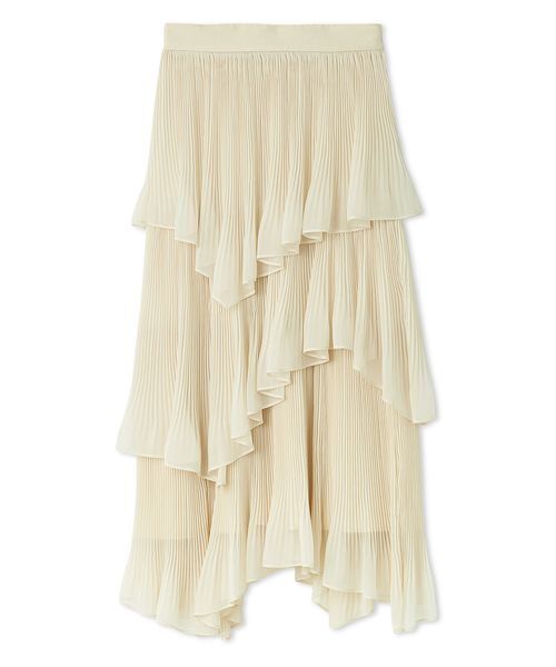 FRAY I.D（フレイアイディー）の「ランダムティアードシアープリーツスカート（スカート・レディース・クリーム/ネイビー/ホワイト・0/1）」の14枚目の写真