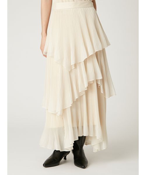 FRAY I.D（フレイアイディー）の「ランダムティアードシアープリーツスカート（スカート・レディース・クリーム/ネイビー/ホワイト・0/1）」の16枚目の写真