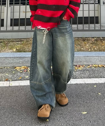 REFLYPERKY（リフライパーキー）の「RE8511 サーファーブ カーブドデニム (ミステリアス)（デニムパンツ）」