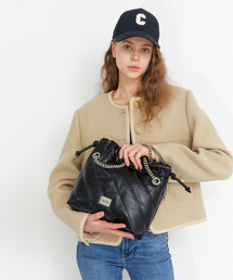 BADGIGI（バッドジジ）の「チェーンミニトローストリングバッグ、ブラックキルティング（ショルダーバッグ）」