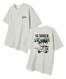 サマーバケーションオーバーサイズ半袖Tシャツオートミール