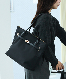 LOWELL things（ロウェル　シングス）の「【kariさんコラボ】多機能BELTEDナイロントート/A4/通勤/16インチPC対応（トートバッグ）」