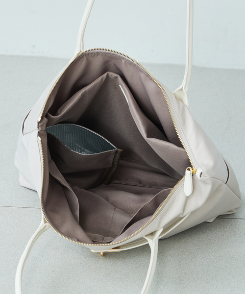 バッグ kari kariさんコラボ】多機能BELTEDナイロントート/A4/通勤/16インチPC対応