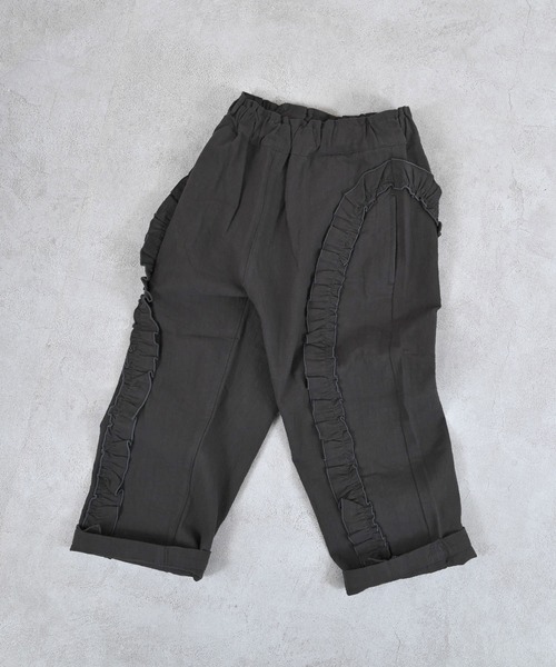 MARKEY'S（マーキーズ）の「ラウンドフリルロングパンツ（その他パンツ・キッズ・レッド/ブラック・150/140/120/110/100/90/130）」の2枚目の写真