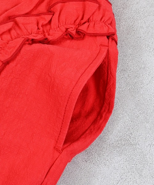 MARKEY'S（マーキーズ）の「ラウンドフリルロングパンツ（その他パンツ・キッズ・レッド/ブラック・150/140/120/110/100/90/130）」の8枚目の写真