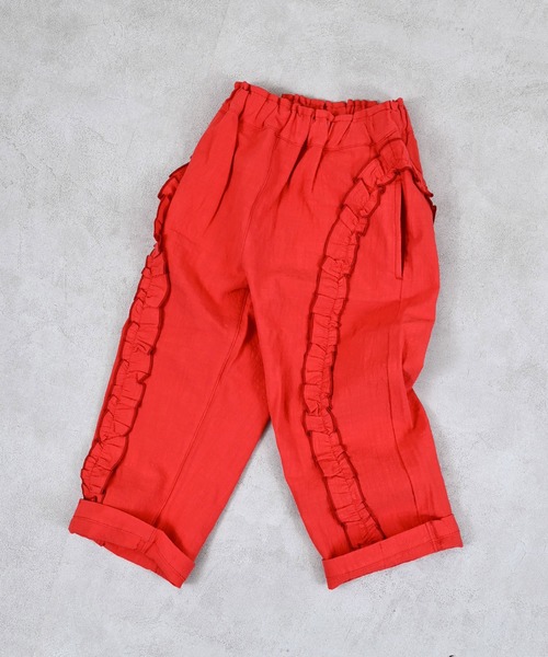 MARKEY'S（マーキーズ）の「ラウンドフリルロングパンツ（その他パンツ・キッズ・レッド/ブラック・150/140/120/110/100/90/130）」の4枚目の写真