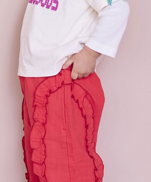 MARKEY'S（マーキーズ）の「ラウンドフリルロングパンツ（その他パンツ・キッズ・レッド/ブラック・150/140/120/110/100/90/130）」の15枚目の写真