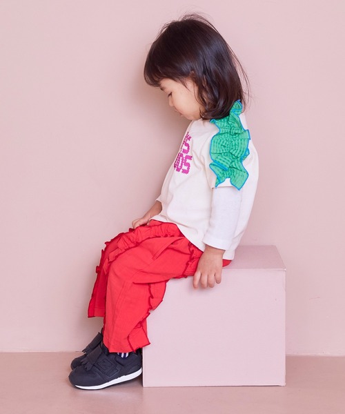 MARKEY'S(マーキーズ)の「ラウンドフリルロングパンツ(その他パンツ・キッズ・レッド/ブラック・150/140/120/110/100/90/130)」の17枚目の写真