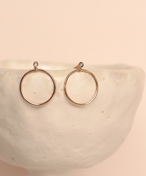 セール】silver925 Quiet Shine ダイヤモンド サークルピアス（ピアス