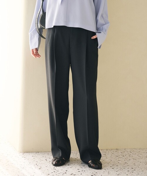 BEAUTY&YOUTH UNITED ARROWS（ビューティーアンドユースユナイテッドアローズ）の「リネンライク ワイドストレートパンツ ウォッシャブル（スラックス・レディース・ベージュ/ネイビー・S/M/XS/L）」の11枚目の写真