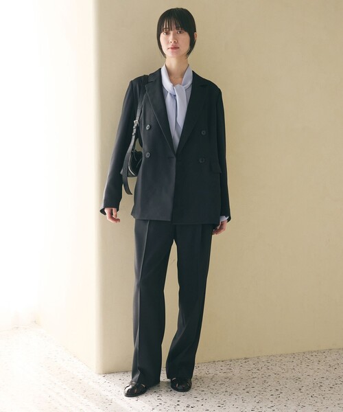 BEAUTY&YOUTH UNITED ARROWS（ビューティーアンドユースユナイテッドアローズ）の「リネンライク ワイドストレートパンツ ウォッシャブル（スラックス・レディース・ベージュ/ネイビー・S/M/XS/L）」の15枚目の写真