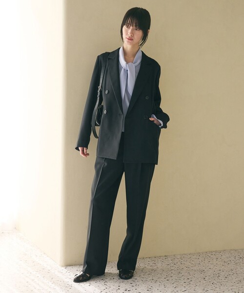 BEAUTY&YOUTH UNITED ARROWS（ビューティーアンドユースユナイテッドアローズ）の「リネンライク ワイドストレートパンツ ウォッシャブル（スラックス・レディース・ベージュ/ネイビー・S/M/XS/L）」の16枚目の写真