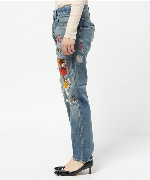 HYSTERIC GLAMOUR(ヒステリックグラマー)の「RZS加工デニム COOL BOYS PT(デニムパンツ・レディース・インディゴブルー・XX-SMALL/X-SMALL/MEDIUM/SMALL)」の3枚目の写真