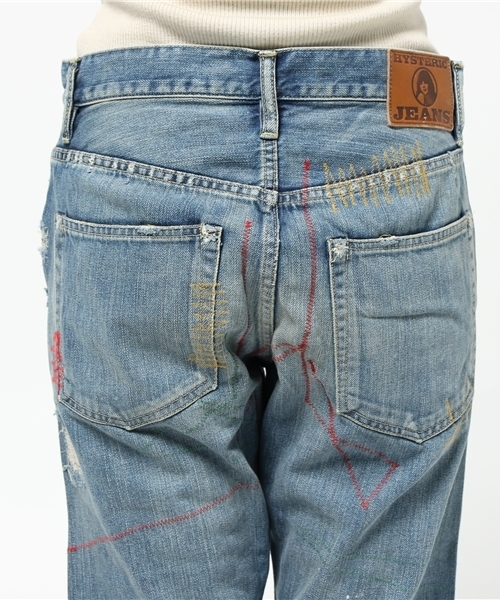 HYSTERIC GLAMOUR(ヒステリックグラマー)の「RZS加工デニム COOL BOYS PT(デニムパンツ・レディース・インディゴブルー・XX-SMALL/X-SMALL/MEDIUM/SMALL)」の6枚目の写真