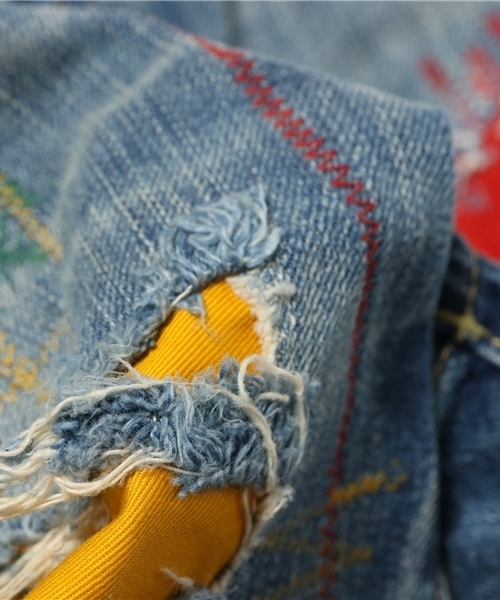 HYSTERIC GLAMOUR(ヒステリックグラマー)の「RZS加工デニム COOL BOYS PT(デニムパンツ・レディース・インディゴブルー・XX-SMALL/X-SMALL/MEDIUM/SMALL)」の8枚目の写真