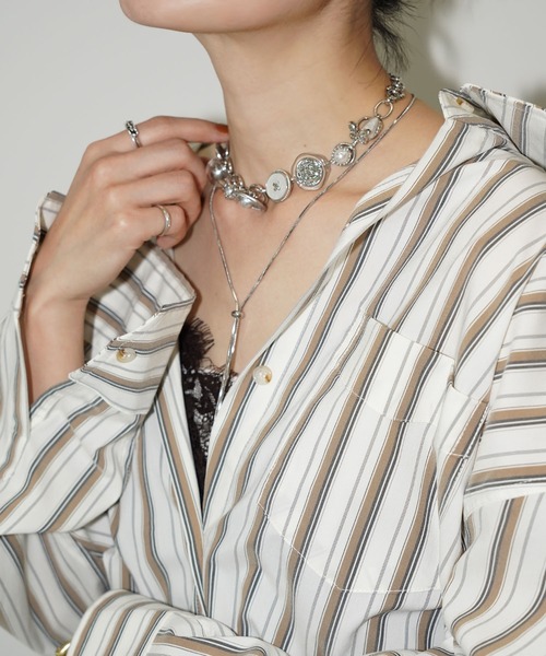 chuclla（チュクラ）の「マルチモチーフ チェーンチョーカー cha26s008（ネックレス・レディース・シルバー・FREE）」の4枚目の写真