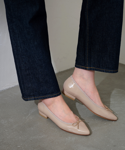 LE TALON（ルタロン）の「《追加》ポインテッドエナメルバレエ（バレエシューズ・レディース・ベージュ・24cm/23.5cm/23cm/22.5cm/22cm/21.5/21/25.5cm/25cm/24.5cm）」の7枚目の写真